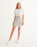 DBS White Floral Women's Mini Skirt
