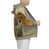 DBS Animalistic Tan Men's Zip Hoodie