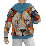 DBS Animalistic Royal Blue Zip Hoodie