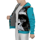 DBS Animalistic  Mint Blue Zip Hoodie