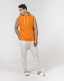 DBS Diamond Outline Orange Men's Fitness Sleeveless Hoodie