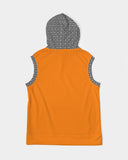 DBS Diamond Outline Orange Men's Fitness Sleeveless Hoodie