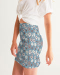 DBS Blue Floral Women's Mini Skirt