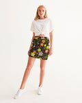 DBS Black Floral Women's Mini Skirt