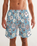 DBS Blue Floral Pattern Men's Swim Trunk