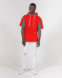 DBS Diamond Outline Red Men's Fitness Short Sleeve Hoodie