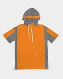 DBS Diamond Outline Orange Men's Fitness Short Sleeve Hoodie
