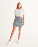 DBS Blue Floral Women's Mini Skirt