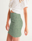 Flower Star Faded Mint Women's Mini Skirt