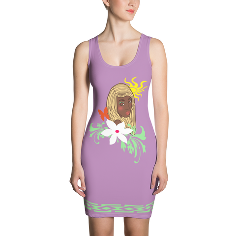 Fashion Face purple Dress - Designs By Sengbe