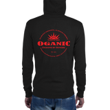 Certified Organic red ink zip hoodie - Designs By Sengbe