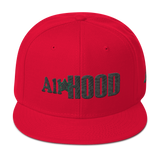 All Star Hood Snapback black&green stitch