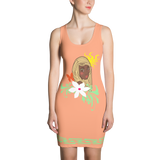 Fashion Face orange Dress - Designs By Sengbe